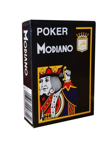 Modiano "CRISTALLO NOIR" - Jeu De 55 Cartes 100% Plastique – Format Poker - 4 Index Jumbo 1 Modiano "CRISTALLO NOIR" - Jeu De 55 Cartes 100% Plastique – Format Poker - 4 Index Jumbo