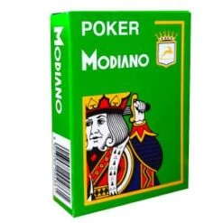 Modiano "CRISTALLO VERT" - Jeu De 55 Cartes 100% Plastique – Format Poker - 4 Index Jumbo