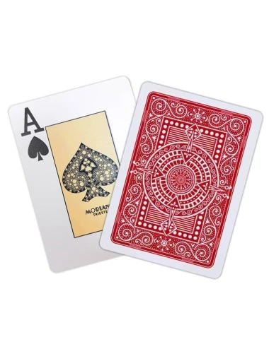 Modiano "TEXAS POKER HOLD EM ROUGE" - Jeu De 55 Cartes 100% Plastique – Format Poker - 2 Index Jumbo 2 Modiano "TEXAS POKER HOLD EM ROUGE" - Jeu De 55 Cartes 100% Plastique – Format Poker - 2 Index Jumbo – Image 2