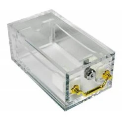 Boite De Rangement "ACRY"- Acrylique - 8 Jeux – Poignée Métal – Fermeture à Clé