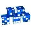 Set De 5 Dés De Précision Pour Craps "BLUE" - Côtés Tranchants – Translucides – 19mm De Côté