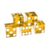 Set De 5 Dés De Précision Pour Craps "YELLOW" - Côtés Tranchants – Translucides – 19mm De Côté