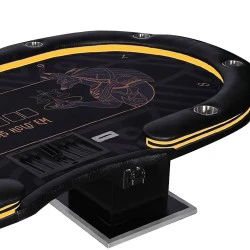 TABLE DE POKER "ANUBIS" - Avec LED - XL 9 Joueurs + Croupier - Drop Box 4 TABLE DE POKER "ANUBIS" - Avec LED - XL 9 Joueurs + Croupier - Drop Box – Image 4