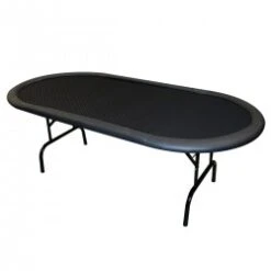 Table De Poker "BELLINI BLACK" - 10 Joueurs - Tapis Speed Cloth Suited - Pieds Pliants