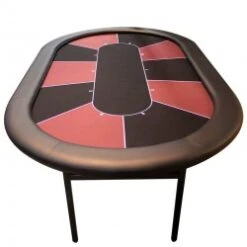 Table De Poker "CASH BURGUNDY" - Format XL - Pied Pliants Renforcés – 10 Joueurs -Cartes Production table de poker cash burgundy pied pliants 10 joueurs 3