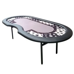 Table De Poker De Tournoi "BLACK" - Pieds Pliants - Emplacement Dealer – 10 Joueurs 1 Table De Poker De Tournoi "BLACK" - Pieds Pliants - Emplacement Dealer – 10 Joueurs
