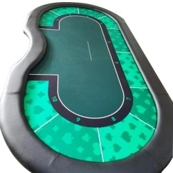 Table De Poker De Tournoi "GREEN" - Pieds Pliants - Emplacement Dealer – 10 Joueurs 2 Table De Poker De Tournoi "GREEN" - Pieds Pliants - Emplacement Dealer – 10 Joueurs – Image 2