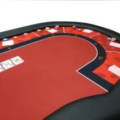 Table De Poker De Tournoi "RED" - Pieds Pliants - Emplacement Dealer – 10 Joueurs -Cartes Production table de poker de tournoi red pieds pliants emplacement dealer 10 joueurs 10