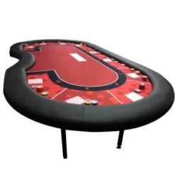 Table De Poker De Tournoi "RED" - Pieds Pliants - Emplacement Dealer – 10 Joueurs -Cartes Production table de poker de tournoi red pieds pliants emplacement dealer 10 joueurs 2