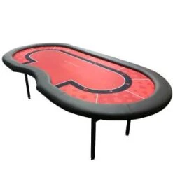 Table De Poker De Tournoi "RED" - Pieds Pliants - Emplacement Dealer – 10 Joueurs