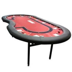 Table De Poker De Tournoi "RED" - Pieds Pliants - Emplacement Dealer – 10 Joueurs -Cartes Production table de poker de tournoi red pieds pliants emplacement dealer 10 joueurs 9