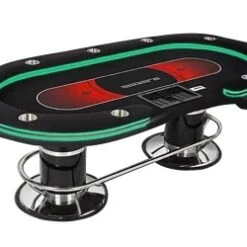 TABLE DE POKER "ÉCLIPSE"- Avec LED - XL 9 Joueurs + Croupier - Drop Box
