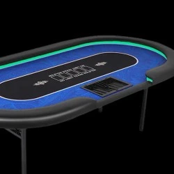 Table De Poker "FLORÉAL BLUE LED" - Avec Pieds Pliants Renforcés - Tapis Casino - 10 Joueurs + Dealer 7 Table De Poker "FLORÉAL BLUE LED" - Avec Pieds Pliants Renforcés - Tapis Casino - 10 Joueurs + Dealer – Image 7