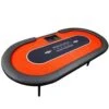 Table De Poker "FLORÉAL RED" - Avec Pieds Pliants Renforcés - Tapis Jersey Néoprène - 10 Joueurs + Dealer