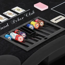 TABLE DE POKER "GAMELAND POKER CLUB"- Avec LED - XL 10 Joueurs + Croupier - Drop Box 3 TABLE DE POKER "GAMELAND POKER CLUB"- Avec LED - XL 10 Joueurs + Croupier - Drop Box – Image 3