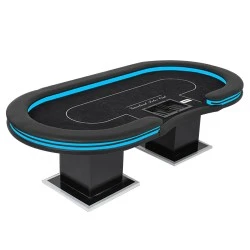 TABLE DE POKER "GAMELAND POKER CLUB"- Avec LED - XL 10 Joueurs + Croupier - Drop Box 5 TABLE DE POKER "GAMELAND POKER CLUB"- Avec LED - XL 10 Joueurs + Croupier - Drop Box – Image 5