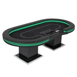 TABLE DE POKER "GAMELAND POKER CLUB"- Avec LED - XL 10 Joueurs + Croupier - Drop Box 1 TABLE DE POKER "GAMELAND POKER CLUB"- Avec LED - XL 10 Joueurs + Croupier - Drop Box