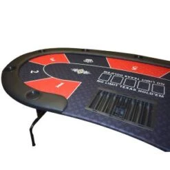 Table De Poker "HARICOT RED" - Avec Pieds Pliants - Tapis Jersey Néoprène - 9 Joueurs + Dealer -Cartes Production table de poker haricot avec pieds pliants tapis jersey neoprene 9 joueurs dealer 7