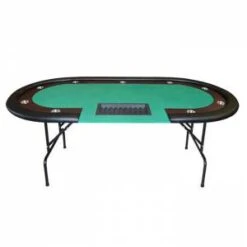 Table De Poker "VENETIAN" - Pied Pliants - Avec Race Track - 9 Joueurs + Dealer