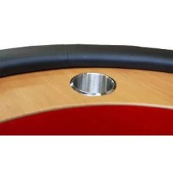 Table De Poker "NÉVADA RED" - Pieds Pliants – Race Track -10 Joueurs – Tapis Tissu Microfibre - Bords Simili Cuir -Cartes Production table de poker nevada red pieds pliants race track 10 joueurs tapis tissu microfibre bords simili cuir cup holder inox 2
