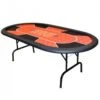 Table De Poker "NO LIMIT" Rouge - 10 Joueurs - Pieds Pliants