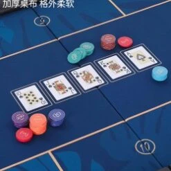 Table De Poker Pliable "PALM LEAF" - Avec Pieds Pliants - Tapis Casino - 10 Joueurs -Cartes Production table de poker pliable palm leaf avec pieds pliants tapis casino 10 joueurs 2