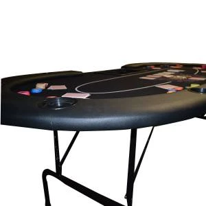 Table De Poker Haricot "SKULL" - Avec Pieds Pliants - Tapis Jersey Néoprène - 9 Joueurs + Dealer 5 Table De Poker Haricot "SKULL" - Avec Pieds Pliants - Tapis Jersey Néoprène - 9 Joueurs + Dealer – Image 5