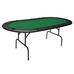 Table De Poker "ÉCO" - Pieds Pliants – 10 Joueurs – Tapis En Tissu Microfibre Et Bords Mousse 1 Table De Poker "ÉCO" - Pieds Pliants – 10 Joueurs – Tapis En Tissu Microfibre Et Bords Mousse