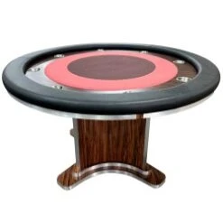 Table De Poker Ronde "ALABAMA" - 8 Joueurs – Tapis Feutrine - 130cm