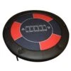 Table De Poker Ronde "NO LIMIT ROUGE" - 120 Cm - Avec Pieds Pliants - Tapis Jersey Néoprène - 6 Joueurs