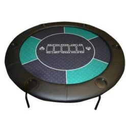 Table De Poker Ronde "NO LIMIT VERT" - 120 Cm - Avec Pieds Pliants - Tapis Jersey Néoprène - 6 Joueurs 6 Table De Poker Ronde "NO LIMIT VERT" - 120 Cm - Avec Pieds Pliants - Tapis Jersey Néoprène - 6 Joueurs -Cartes Production table de poker ronde no limit vert avec pieds pliants tapis jersey neoprene 6 joueurs 2