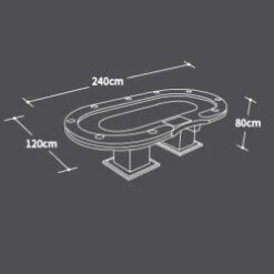 TABLE DE POKER "THE HEART" - XL 10 Joueurs + Croupier - Drop Box -Cartes Production table de poker the heart 7