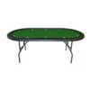 Table De Poker "VEGAS NIGHT VERT" - Pieds Pliants – Tapis En Tissu Microfibre - 10 Cup Holder – Pour 10 Joueurs