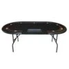Table De Poker "VENETIAN" Noire - Pied Pliants - Avec Race Track - 9 Joueurs + Dealer