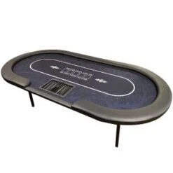 Table De Poker "FLORÉAL BLACK" - Avec Pieds Pliants Renforcés - Tapis Jersey Néoprène - 10 Joueurs + Dealer -Cartes Production tables de poker floreal pieds pliants tapis en tissu et bords mousse 1 5