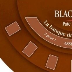 Tapis De "BLACK JACK 2023 XL" Marron - 200 X 100 Cm - Jersey Néoprène - Demi-lune -Cartes Production tapis de black jack 2023 xl marron 200 x 100 cm jersey neoprene demi lune 1