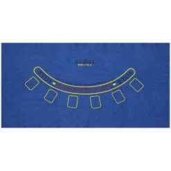Tapis De Black Jack En Feutrine Bleue - 180 X 90 Cm