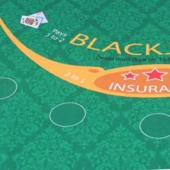 Tapis De Black Jack "RED STARS" - En Jersey Néoprène - 180 X 90cm -Cartes Production tapis de black jack red stars en jersey neoprene 180 x 90cm 1