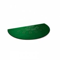 Tapis De "BLACK JACK" Vert - 140 X 70 Cm - Jersey Néoprène - Demi-lune -Cartes Production tapis de black jack vert 140 x 70 cm jersey neoprene demi lune 1
