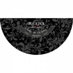 Tapis De "BLACK JACK XL" Vert - 200 X 100 Cm - Jersey Néoprène - Demi-lune -Cartes Production tapis de black jack xl 200 x 100 cm jersey neoprene demi lune 4 couleurs 6