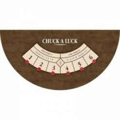 Tapis De "CHUCK A LUCK MARRON" - 140 X 70 Cm - Jersey Néoprène - Demi-lune - 4 Couleurs