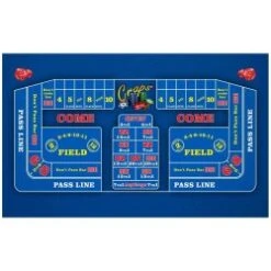 Tapis De Craps "CLASSIC BLEU" - 130 X 80 Cm - Jersey Néoprène
