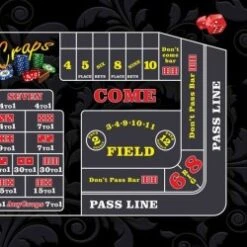 Tapis De Craps "CLASSIC NOIR" - 130 X 80 Cm - Jersey Néoprène -Cartes Production tapis de craps classic noir 130 x 80 cm jersey neoprene 2