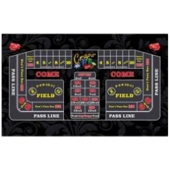 Tapis De Craps "CLASSIC NOIR" - 130 X 80 Cm - Jersey Néoprène