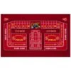 Tapis De Craps "CLASSIC ROUGE" - 130 X 80 Cm - Jersey Néoprène