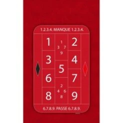 Tapis De Jeu De "LA BOULE ROUGE" - 130 X 80 Cm - Jersey Néoprène - 4 Couleurs