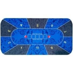 Tapis De Poker "ARABESQUE" - Rectangulaire - 180 X 90 Cm - 10 Places - Feutrine Néoprène
