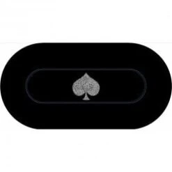 Tapis De Poker Ovale "TYPO SPADE" - 3 Tailles - 0/8/10 Places - Jersey Néoprène
