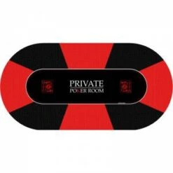 Tapis De Poker "PRIVATE POKER" - Ovale - 8/10 Places - 3 Tailles - Jersey Néoprène