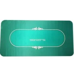 Tapis De Poker "HOLD EM" - Rectangulaire - 180 X 90 Cm - 10 Places - Jersey Néoprène